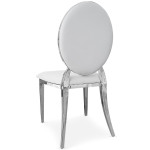 Paris Prix Lot De 4 Chaises Médaillon "Tatianna" 90cm Blanc