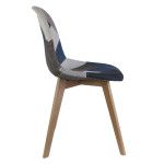 Paris Prix Lot De 4 Chaises Patchwork "Colmar" 85cm Bleu
