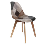 Paris Prix Lot De 4 Chaises Patchwork "Colmar" 85cm Gris