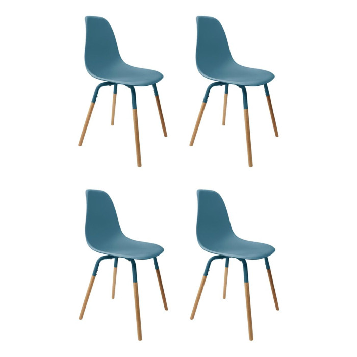 Paris Prix Lot De 4 Chaises "Phenix" 85cm Bleu Canard