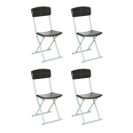 paris prix Lot de 4 Chaises Pliantes "Assise" 83cm Noir