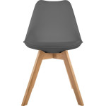 Paris Prix Lot De 4 Chaises Scandinave "Baya" 81cm Gris