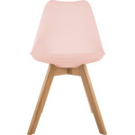 Paris Prix Lot De 4 Chaises Scandinave "Baya" 81cm Rose Poudré