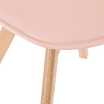 Paris Prix Lot De 4 Chaises Scandinave "Baya" 81cm Rose Poudré