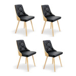 Paris Prix Lot De 4 Chaises Scandinave "Cargo" 79cm Noir