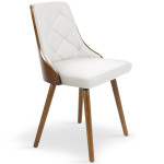Paris Prix Lot De 4 Chaises Scandinave "Cargo" 79cm Noisette & Blanc