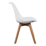 Paris Prix Lot De 4 Chaises Scandinave "Coquil" 81cm Blanc