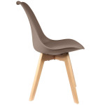 Paris Prix Lot De 4 Chaises Scandinave "Coquil" 81cm Taupe