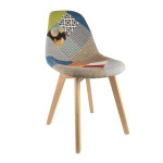 Paris Prix Lot De 4 Chaises Scandinave "Patchwork" 86cm Multicolore