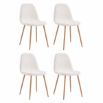 paris prix Lot de 4 Chaises Scandinaves "Freya" 86cm Blanc
