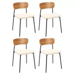 paris prix Lot de 4 Chaises Scandinaves "Loki" 71cm Blanc
