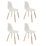 paris prix Lot de 4 Chaises Scandinaves "Phénix" 81cm Blanc