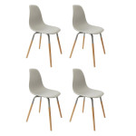 paris prix Lot de 4 Chaises Scandinaves "Phénix" 81cm Gris