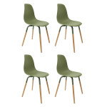 paris prix Lot de 4 Chaises Scandinaves "Phénix" 81cm Vert