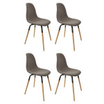 paris prix Lot de 4 Chaises Scandinaves "Phénix" 85cm Gris Foncé