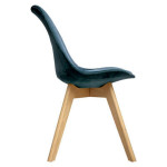 Paris Prix Lot De 4 Chaises Velours "Baya" 81cm Bleu Canard