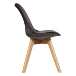 Paris Prix Lot De 4 Chaises Velours "Baya" 81cm Gris Galet