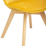 Paris Prix Lot De 4 Chaises Velours "Baya" 81cm Jaune Ocre