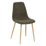 Paris Prix Lot De 4 Chaises Velours Côtelé "Roka" 87cm Kaki