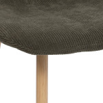 Paris Prix Lot De 4 Chaises Velours Côtelé "Roka" 87cm Kaki