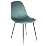 Paris Prix Lot De 4 Chaises Velours "Giulia" 85cm Bleu Canard