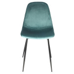 Paris Prix Lot De 4 Chaises Velours "Giulia" 85cm Bleu Canard