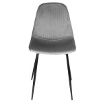 Paris Prix Lot De 4 Chaises Velours "Giulia" 85cm Gris