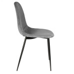 Paris Prix Lot De 4 Chaises Velours "Giulia" 85cm Gris
