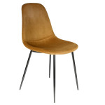 Paris Prix Lot De 4 Chaises Velours "Giulia" 85cm Moutarde