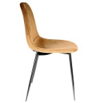 Paris Prix Lot De 4 Chaises Velours "Giulia" 85cm Moutarde