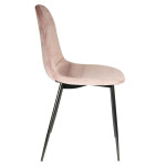 Paris Prix Lot De 4 Chaises Velours "Giulia" 85cm Rose