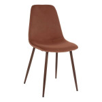 Paris Prix Lot De 4 Chaises Velours "Roka" 85cm Terracotta