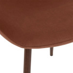 Paris Prix Lot De 4 Chaises Velours "Roka" 85cm Terracotta