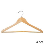 Paris Prix Lot De 4 Cintres En Bois "Leila" 45cm Naturel