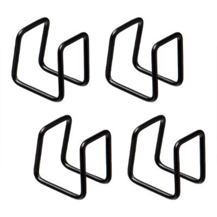 Paris Prix Lot De 4 Clips De Fixation "Mix N Modul" 3cm Noir
