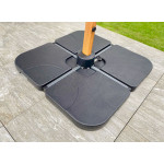 Paris Prix Lot De 4 Dalles à Remplir "Parasol" 50cm Gris Anthracite