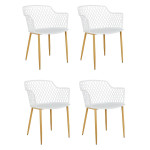 paris prix Lot de 4 Fauteuils Design "Malaga" 80cm Blanc
