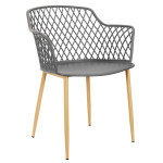 Paris Prix Lot De 4 Fauteuils Design "Malaga" 80cm Gris