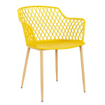 Paris Prix Lot De 4 Fauteuils Design "Malaga" 80cm Jaune