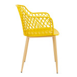 Paris Prix Lot De 4 Fauteuils Design "Malaga" 80cm Jaune