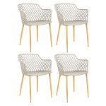 paris prix Lot de 4 Fauteuils Design "Malaga" 80cm Taupe