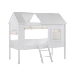 Paris Prix Lot De 4 Rideaux Pour Lit Cabane Enfant "Charlotte" Beige