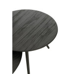 Paris Prix Lot De 4 Tables Basses En Bois "Teck" 70cm Noir