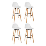 paris prix Lot de 4 Tabourets de Bar "Maxon" 91cm Blanc