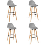 paris prix Lot de 4 Tabourets de Bar "Maxon" 91cm Gris