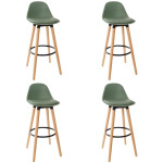 paris prix Lot de 4 Tabourets de Bar "Maxon" 91cm Kaki
