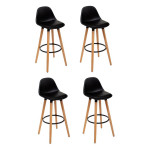 paris prix Lot de 4 Tabourets de Bar "Maxon" 91cm Noir