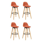 paris prix Lot de 4 Tabourets de Bar "Maxon" 91cm Terracotta