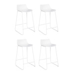 paris prix Lot de 4 Tabourets de Bar "Otac" 82cm Blanc
