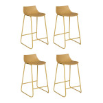 paris prix Lot de 4 Tabourets de Bar "Otac" 82cm Ocre